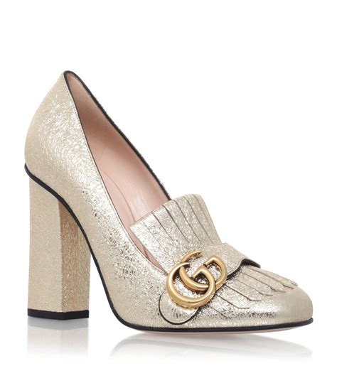 gucci marmont heels gold|gucci marmont gg ankle strap.